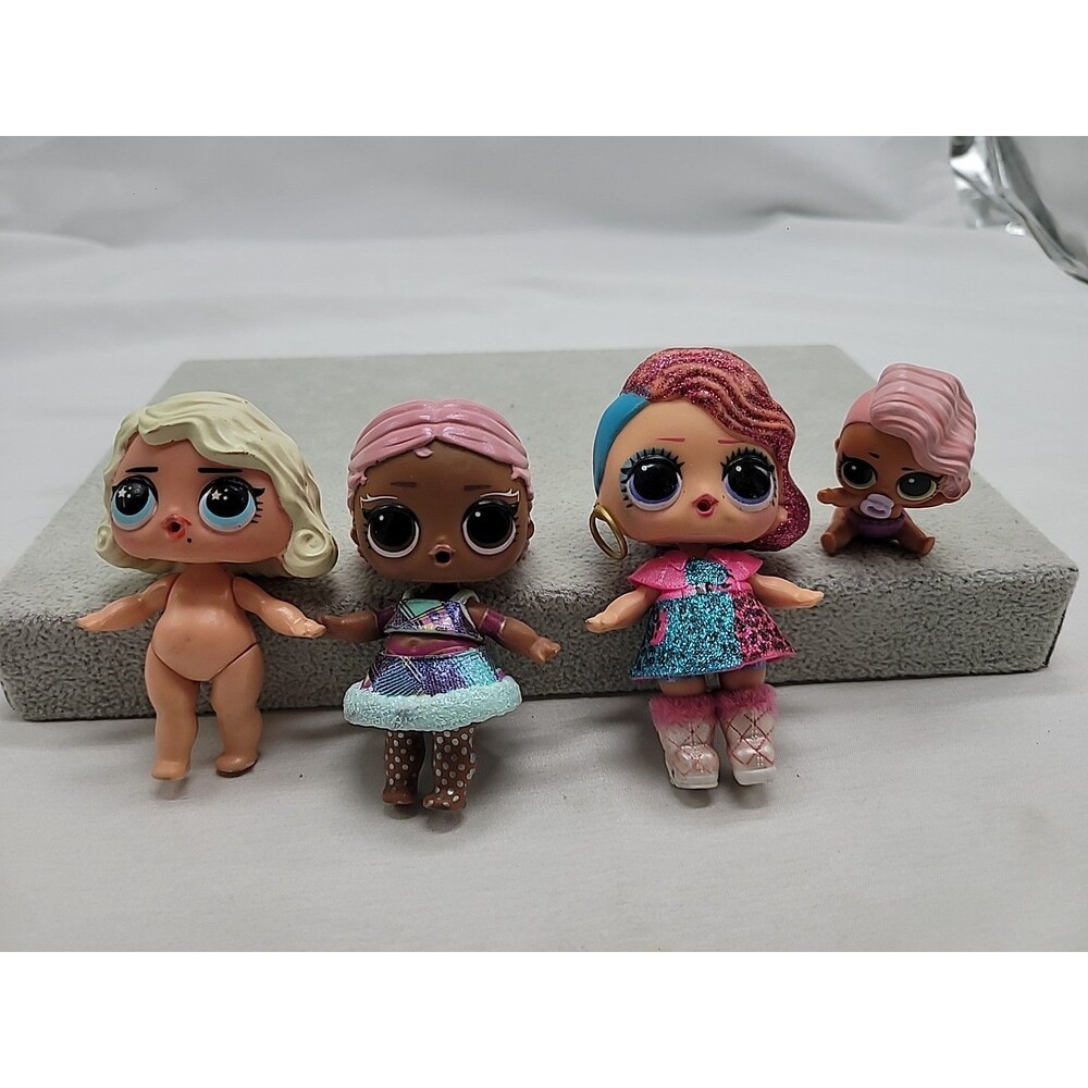 4 -MGA Entertainment LOL Surprise Lot Of 3 3"  Dolls Plus One Baby
